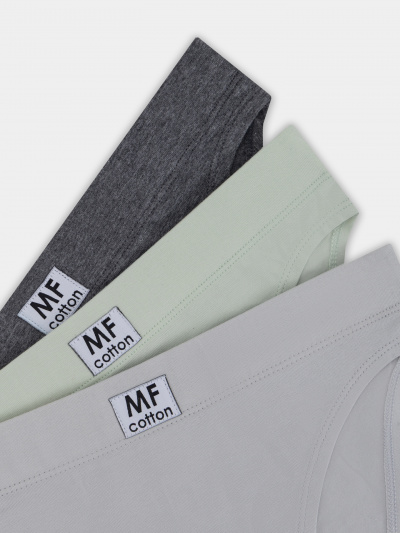 Трусы Mark Formelle 412542-3/25-50-36856Ц-5 т.серый_меланж_4348_F_св.серый_мятный_декор - фото 1