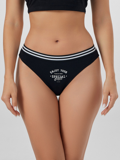 Трусы Mark Formelle 412574-1/25-10-34661П-5 черный_печать_2_сл_на_дет_пер - фото 1