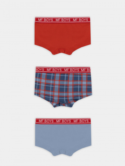 Трусы Mark Formelle 413354-3/25-36863П-5 серо_голубой_ярко_красный_красно_синяя_клетка - фото 1