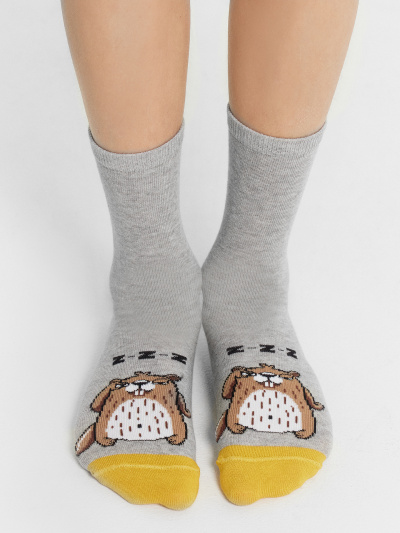 Носки Mark Formelle 430K-1345/B2-21430K-2 серый_меланж_рис.1345 - фото 1