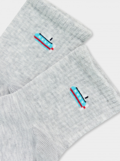 Носки Mark Formelle 444K-2362/B4-23444K св.серый_меланж_рис.2362 - фото 2