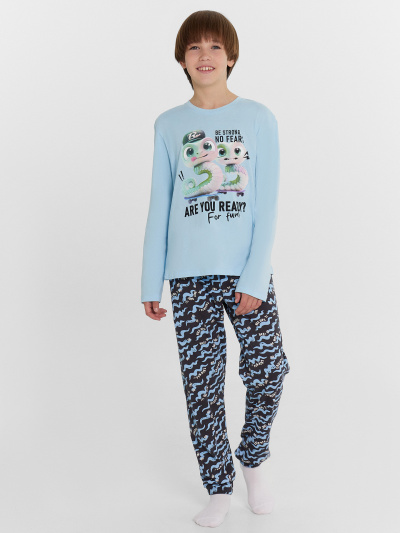 Брюки, джемпер Mark Formelle 563323/24-30520ПП-0 насыщенный_голубой_змейки_на_графите_3_сл_на_пол - фото 2