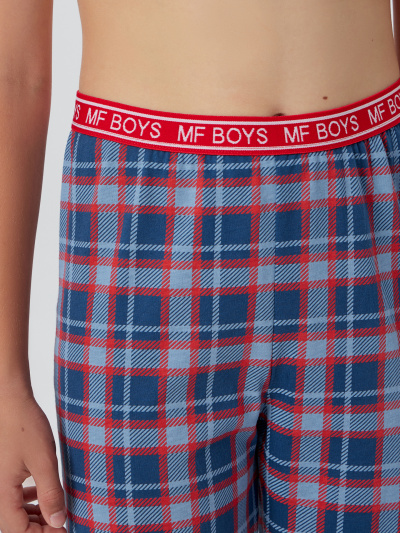 Брюки, футболка Mark Formelle 563335/25-34504ПП-0 белый_красно_синяя_клетка_3_сл_на_пол - фото 5