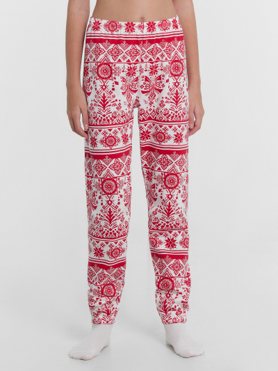 Брюки, джемпер Mark Formelle 567740/24-30727ПП-5 красный_новогодний_орнамент_2_сл_на_пол - фото 4