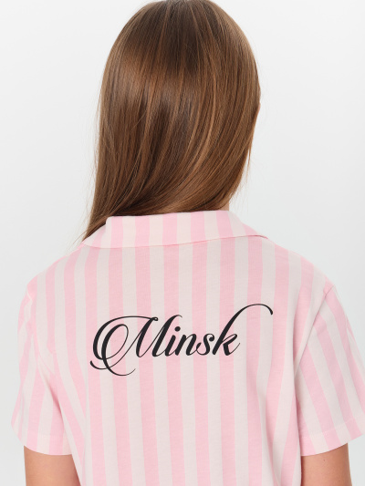 Рубашка, шорты Mark Formelle 567745/25-37342ПП-0 розовая_полоска_Minsk_1_сл_на_спинке - фото 3