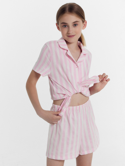 Рубашка, шорты Mark Formelle 567745/25-37343ПП-0 розовая_полоска - фото 1