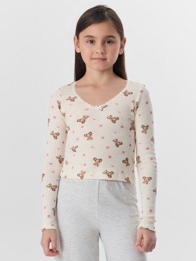 Брюки, джемпер Mark Formelle 567758/25-36078ПП-1 мишки_с_цветами_на_молоке_серый_меланж_4306_А - фото 1