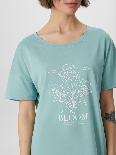 Сорочка Mark Formelle 572310/25-36120ПП-0 шалфей_печать_1_сл_на_пол - фото 3