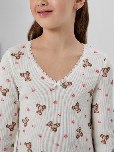Сорочка Mark Formelle 577728/25-36491ПП-1 мишки_с_цветами_на_молоке - фото 3