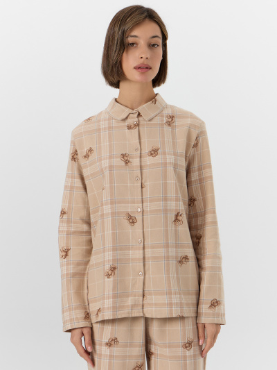 Брюки, рубашка Mark Formelle 592368/25-37521ПП-9 клетка_с_мишки_на_песочном - фото 1