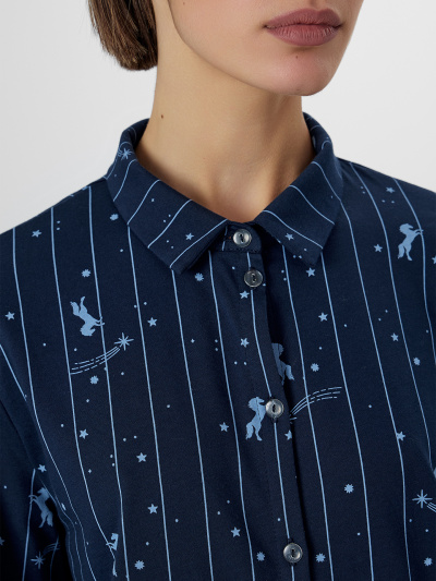 Блуза, брюки Mark Formelle 592462/25-37180ПП-0 лошади_на_синей_полоске - фото 3