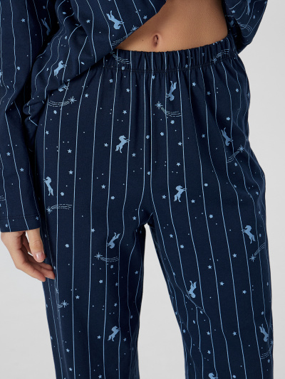 Блуза, брюки Mark Formelle 592462/25-37180ПП-0 лошади_на_синей_полоске - фото 5