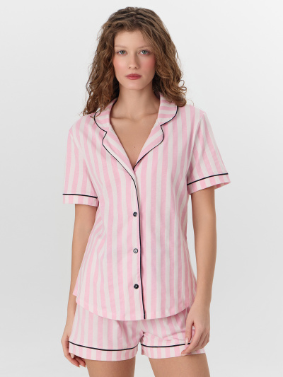 Рубашка, шорты Mark Formelle 592478-1/25-41894ПП-0 розовая_полоска - фото 1