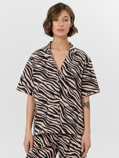 Брюки, рубашка Mark Formelle 592554/25-34625ПП-0 зебра_на_холодном_бежевом - фото 1