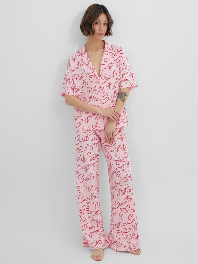 Брюки, рубашка Mark Formelle 592554/25-38160ПП-0 текст_на_розовом - фото 1