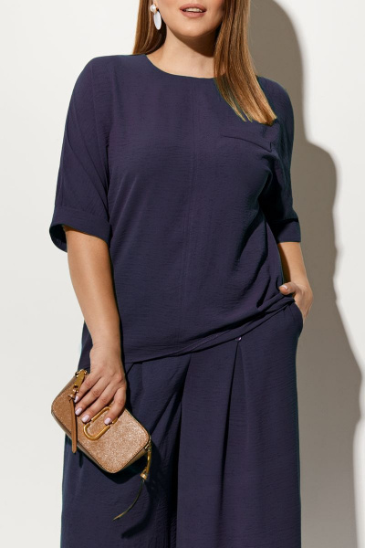 Блуза, брюки AYZE 1500 т.синий - фото 4