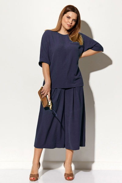 Блуза, брюки AYZE 1500 т.синий - фото 2