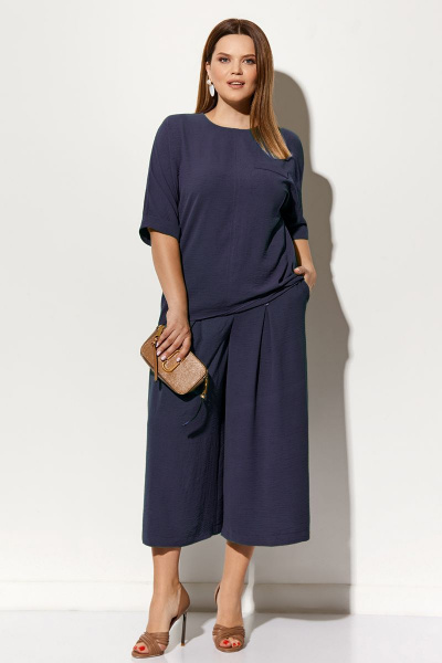 Блуза, брюки AYZE 1500 т.синий - фото 1