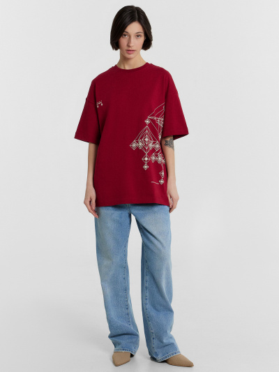 Футболка Mark Formelle 112953/24-26463П-0 вино_печать_3_сл_на_пол_Д - фото 4