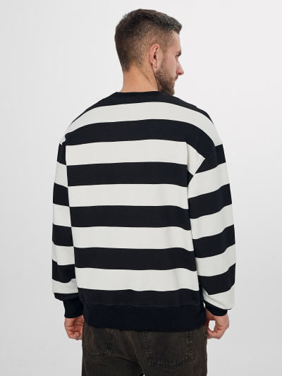 Свитшот Mark Formelle 121865/1/24-3295П-7(3) черно_молочная_полоска - фото 2