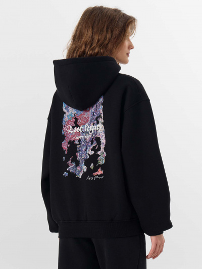 Худи Mark Formelle 122524/25-38307П-7П черный_печать_3_сл_на_пол_Д - фото 5