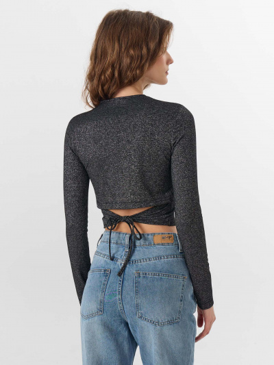 Джемпер Mark Formelle 122901/25-38289Ц-10 черный_с_люрексом_серебро - фото 2