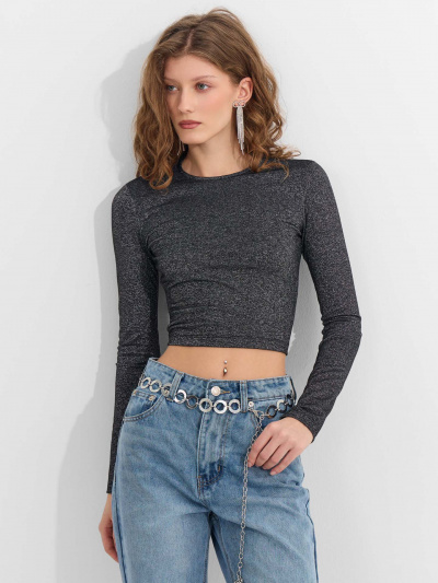 Джемпер Mark Formelle 122901/25-38289Ц-10 черный_с_люрексом_серебро - фото 1