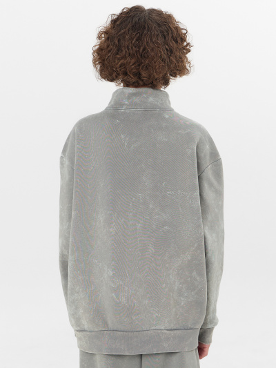 Толстовка Mark Formelle 123458/25-ОБР36593П-7П ACID_WASH_серый_печать_009.2_Эйсид_2_сл_на_пол - фото 2