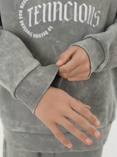 Толстовка Mark Formelle 123458/25-ОБР36593П-7П ACID_WASH_серый_печать_009.2_Эйсид_2_сл_на_пол - фото 4