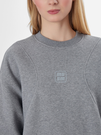 Свитшот Mark Formelle 302494/25-38206П-7П серый_меланж_4253_Е_печать_3_сл_на_пол_1сл_на_ПР_р - фото 2