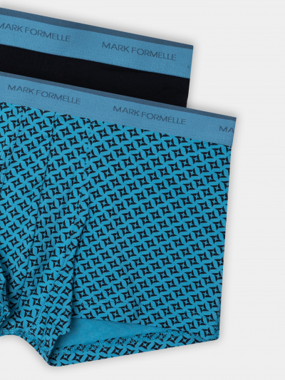 Трусы Mark Formelle 411228-2/25-5164П-5 узор_на_св.бирюзовом_черный - фото 5