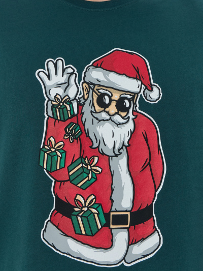 Футболка, шорты Mark Formelle 591044/25-5076ПП-0 т.изумрудный_черная_клетка_на_зеленом_3_сл_на_пол - фото 5