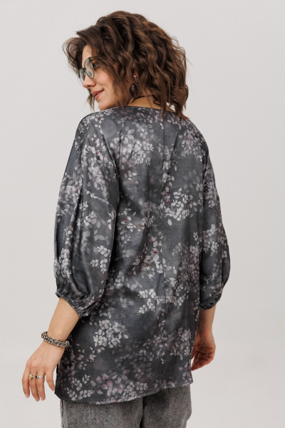 Блуза Anelli 1665.1 графитовый_гербарий - фото 7