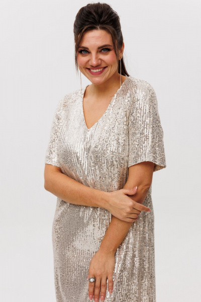 Платье Anelli 1797 золото - фото 5