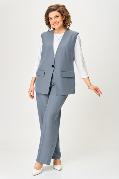 Блуза, брюки, жилет БАГРЯНИЦА 3162 лагуна - фото 1