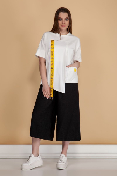 Блуза белая из вискозы для летнего стильного образа Медея и К 2085 - фото 2