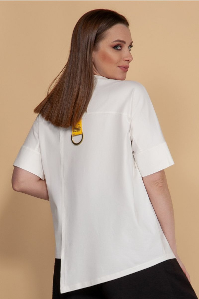 Блуза белая из вискозы для летнего стильного образа Медея и К 2085 - фото 6