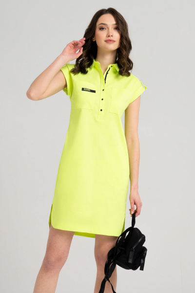 Платье Панда 40280z желтый - фото 2