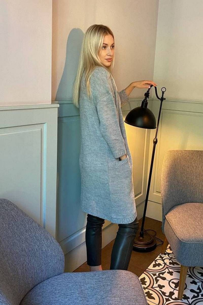 Кардиган Romgil 114ТЗ светло-серый - фото 5