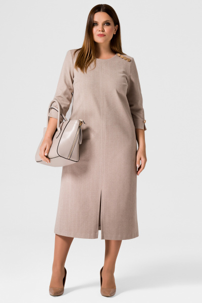 Платье Панда 21780z бежевый - фото 1