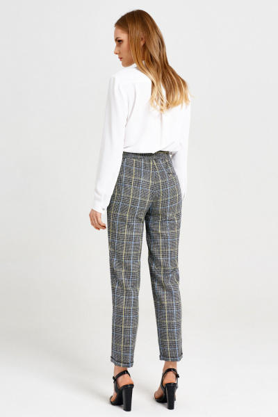 Демисезонные классические брюки из текстиля с карманами Панда 34060z мультиколор - фото 2