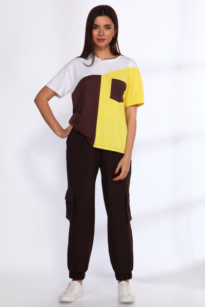 Брюки, майка ANIDEN 550/2 черно-желтый - фото 3
