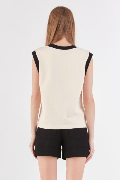 Блуза из трикотажа и хлопка для повседневной носки Lakbi 52318 - фото 2