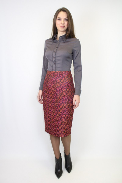 Юбка VLADOR 500122-6 бордовый - фото 1