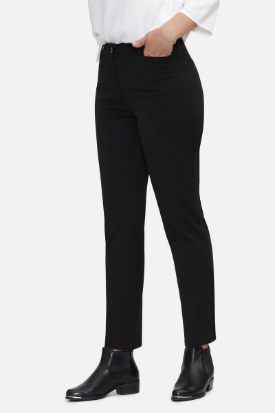 Эластичные брюки 7/8 из габардина с заужением Mirolia 385-2 черный - фото 1