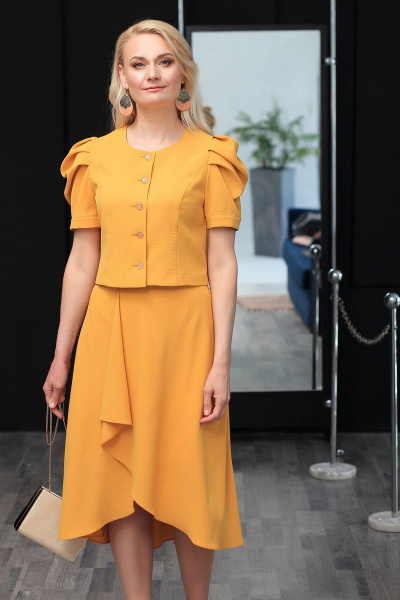 Жакет, юбка MadameRita 5137 желтый - фото 1