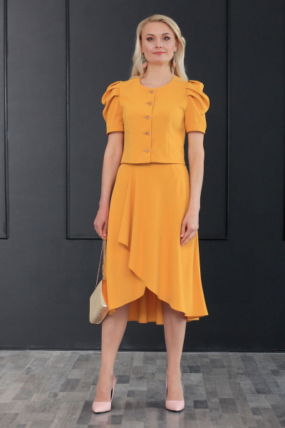 Жакет, юбка MadameRita 5137 желтый - фото 4