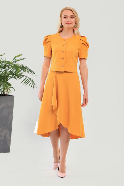 Жакет, юбка MadameRita 5137 желтый - фото 2