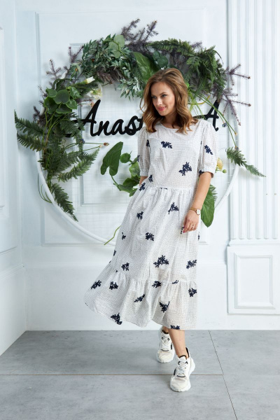 Платье Anastasia 633 молочный - фото 2