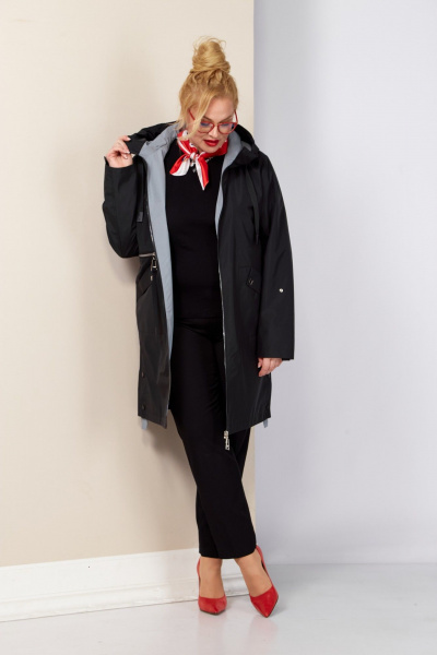 Плащ Shetti 2188 черный - фото 8